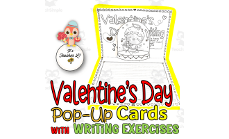 Valentine’s Day Pop-Up Cards with Writing Exercises | Valentine’s Day