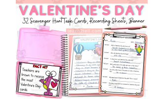 Valentines Day Printables | Valentines Day Reading Comprehension Activities | Valentines Day Scavenger Hunt Game For Kids