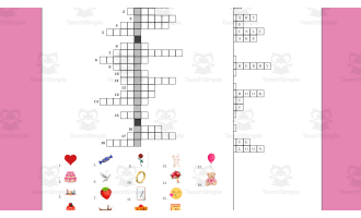 Valentine's Day Vocabulary Crossword
