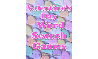 Valentine's Day Word Search Games, Easy & Hard Fun Holiday Worksheets
