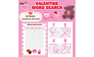 Valentine’s Day Word Search Worksheets