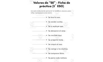 Valores del “SE” – Ejercicios resueltos