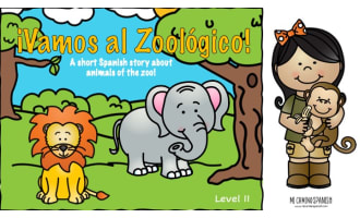 ¡Vamos al Zoológico! (Level II) - Spanish Short Story (Animals)