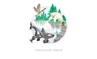 Vancouver Island Biome Ball Printable Poster | Canadian Wildlife Poster Print