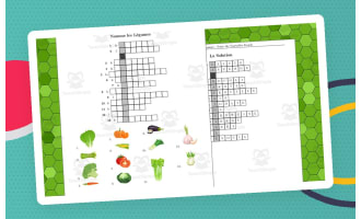 Vegetables in French Crossword Puzzle - Nomme les Légumes