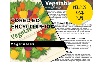 Vegetables Reading Comprehension Passage - Cored Ed Encyclopedia