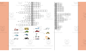 Vehicles in Spanish Crossword Puzzle - Nombra los vehiculos