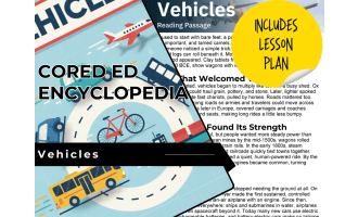 Vehicles Reading Comprehension Passage - Cored Ed Encyclopedia
