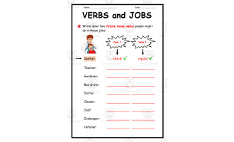 Verbs and Jobs Worksheet