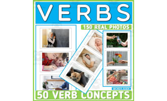 Verbs Flash Cards Vocabulary Resource | Real Photos
