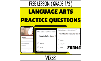 Verbs Sample - Grades 1-2 Grammar (Forms)