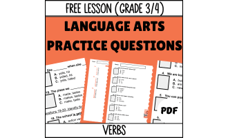 Verbs Sample: Grammar Grades 3-4 (PDF)