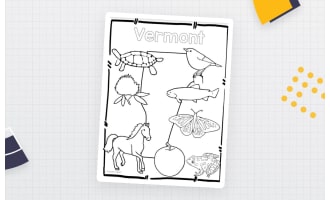 Vermont State Symbols Clip Art