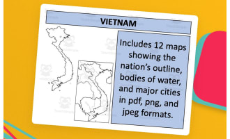 Vietnam Map Resources – 12 Printable Map Sheets