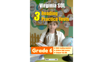Virginia SOL Pack of 3 Reading Practice Tests for Grade 6