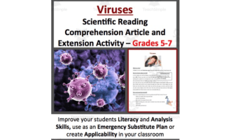Viruses - Scientific Reading Comprehension Activity – Grades 5-7
