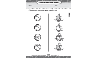 Visual Discrimination Workbook – Pre-K to 1st