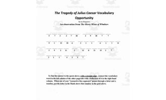 Vocabulary Opportunity: The Tragedy of Julius Caesar