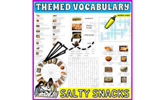 Vocabulary with Cards | Crossword Wordsearch Anagram FAST FOOD