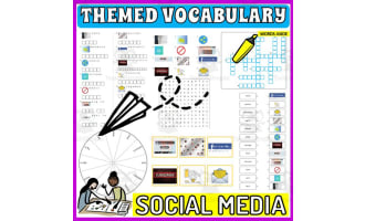 Vocabulary with Cards | Crossword Wordsearch Anagram SOCIAL MEDIA