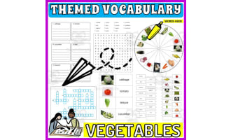 Vocabulary with Cards | Crossword Wordsearch Anagram VEGETABLES
