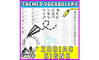 Vocabulary with Cards | Crossword Wordsearch Anagram ZODIAC SIGNS