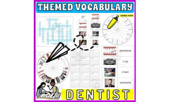 Vocabulary with Flash Cards | Crossword Wordsearch Anagram DENTIST