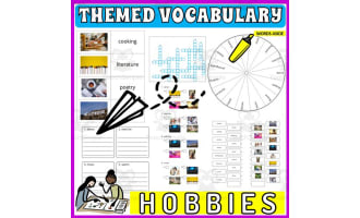Vocabulary with Flash Cards | Crossword Wordsearch Anagram HOBBIES