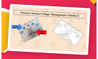 Volcano Handout -An SEL Coloring Page SEL Worksheet