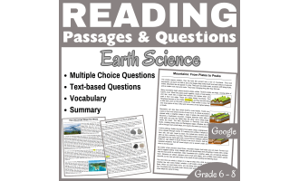 Volcanoes, Rocks, & Mountains: Reading Comprehension Passages (Docs)