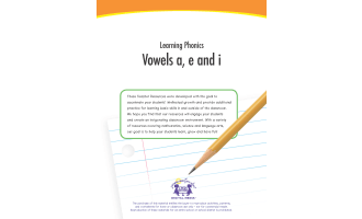 Vowels a, e and i Printable Workbook