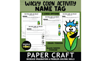 Wacky Corn Desk Name Tag Project