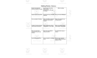 Walking Review Activity - Memory