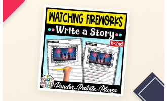 Watching Fireworks Write a Story Activity - Memorial Day