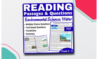 Water Cycle, Acid Rain, & Wastewater: Reading Comprehension (PDF)