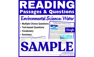 Water Cycle, Acid Rain, & Wastewater: SAMPLE Reading Passage (Docs)