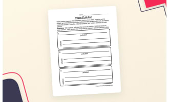 Water Pollution Worksheet