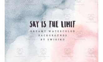 Watercolor Hand Painted Background Set
