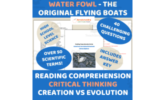 "Waterfowl: The Original Flying Boats" Reading Comprehension Series