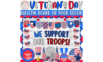 We Support Our Troops!: Bulletin Boards & Door Decor Kits
