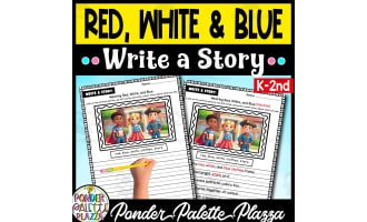 Wearing Red, White, and Blue Write a Story - Memorial Day