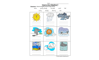 Weather Names Worksheet