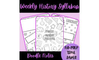 Weekly History Syllabus Doodle Notes