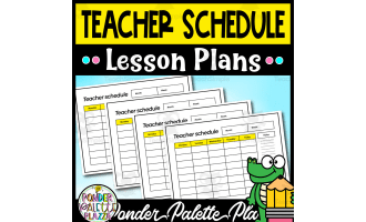 Weekly Teacher Schedule - Lesson Plans Template