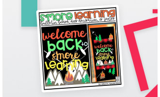 Welcome Back to S'more Learning Bulletin Board Kit, Door Decoration Set, or Poster