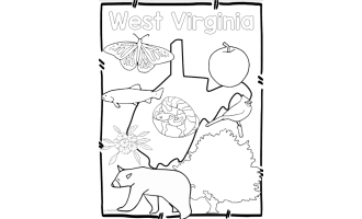 West Virginia State Symbols Clip Art