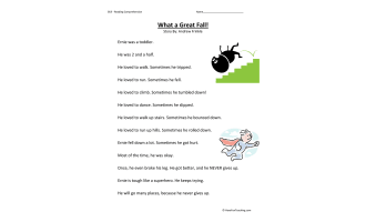 What a Great Fall Reading Comprehension Worksheet