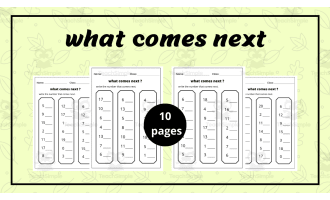What Comes Next Activities - What Number Comes Next.