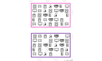 What is missing? Vocabulary Boards - BLACK AND WHITE SET 11