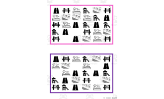 What is missing? Vocabulary Boards - BLACK AND WHITE SET 29